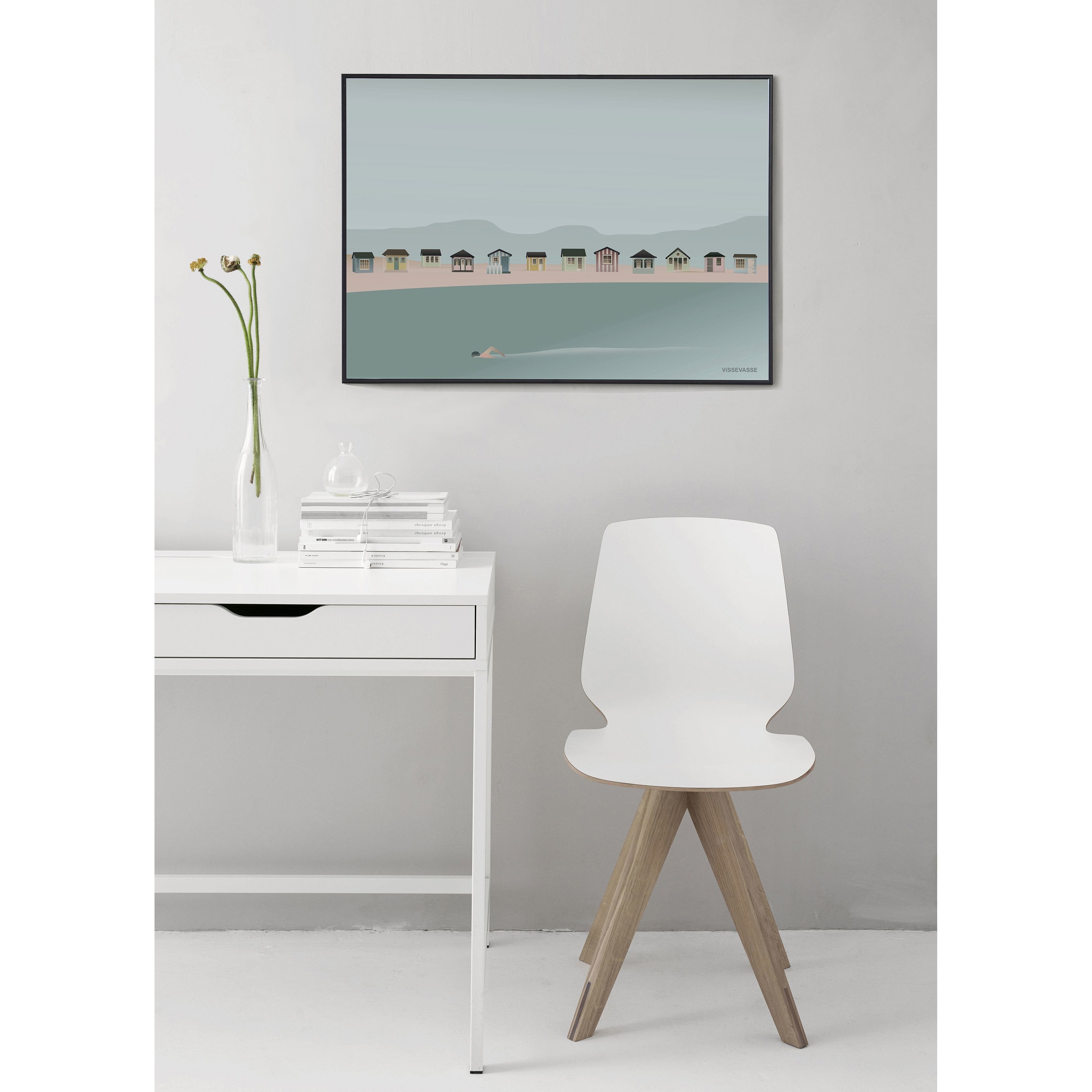 Vissevasse Beach Hut Coast plakát, 15 x21 cm