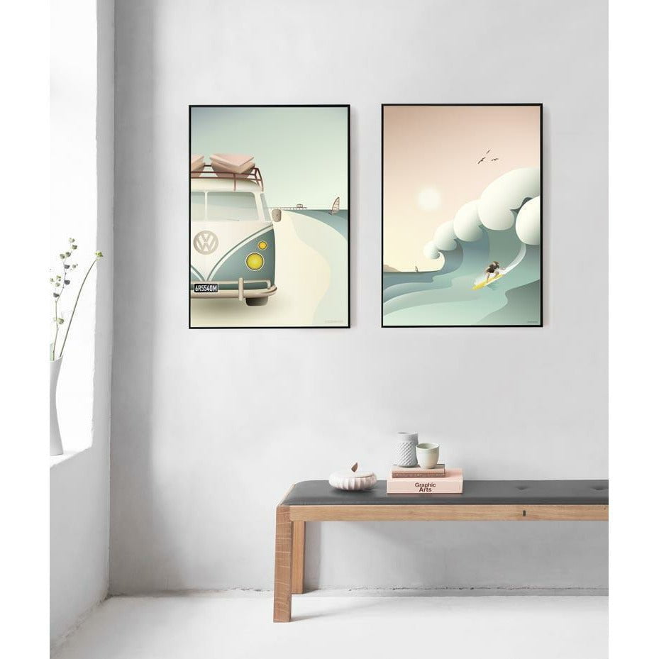 Vissevasse Surfer plakát, 30 x40 cm
