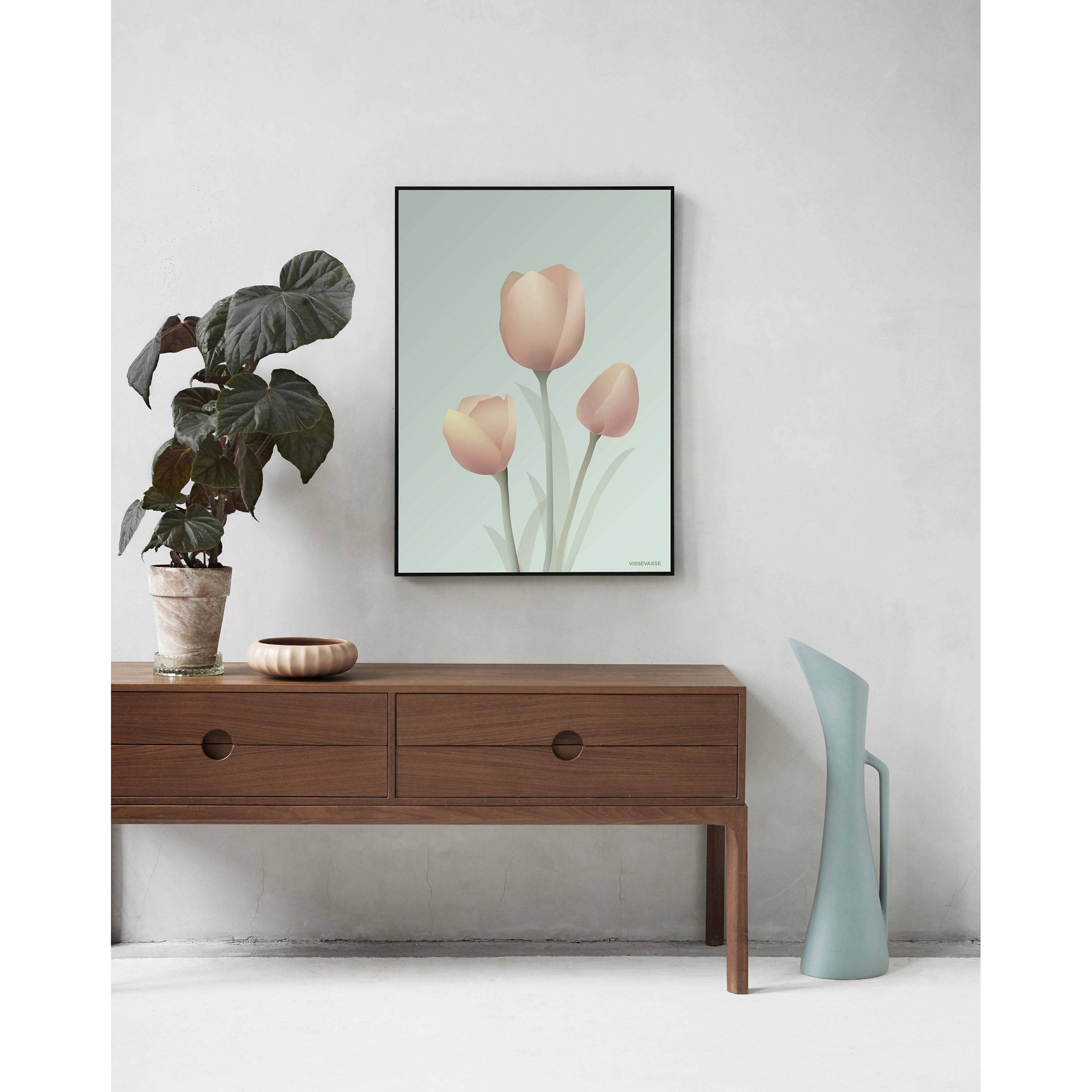 Vissevasse Tulip plakát 15 x21 cm, máta