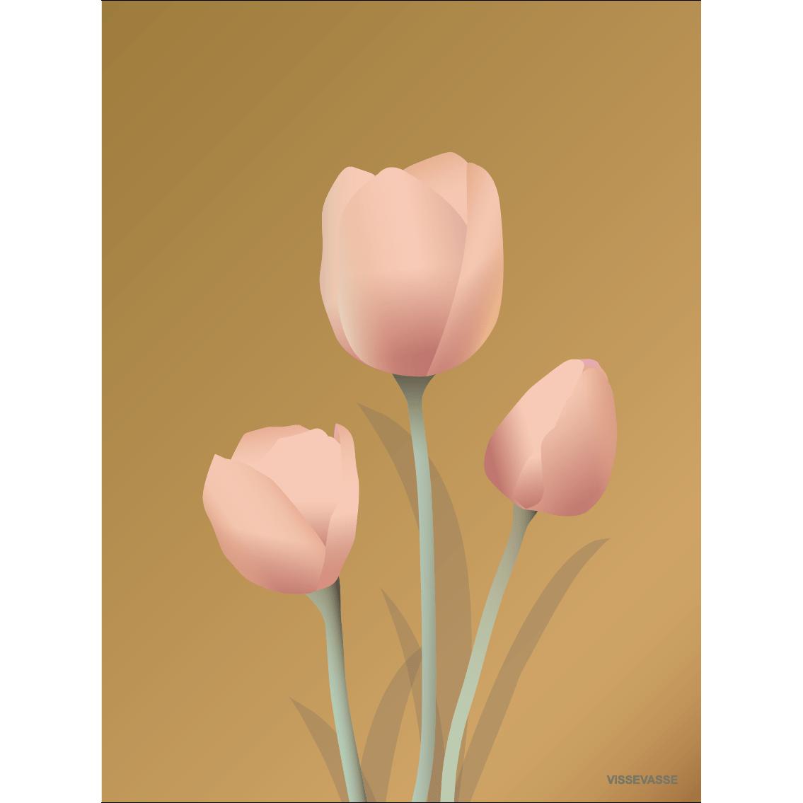 Vissevasse Tulip plakát 30 x40 cm, jantar