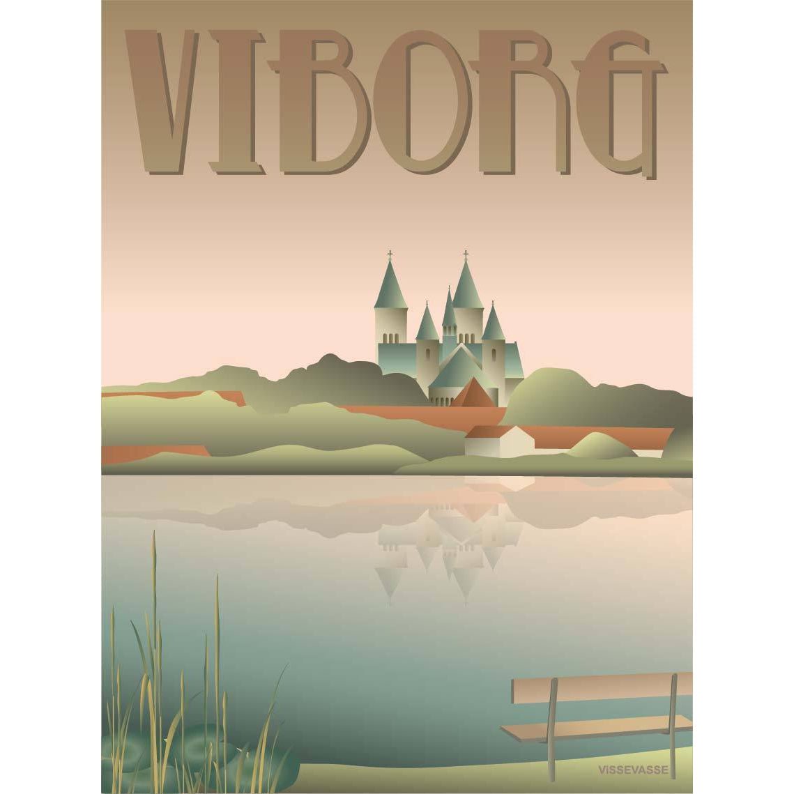 Vissevasse Viborg Lakes plakát, 15 x21 cm