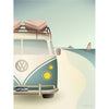 Vissevasse VW Camper plakát, 15 x21 cm