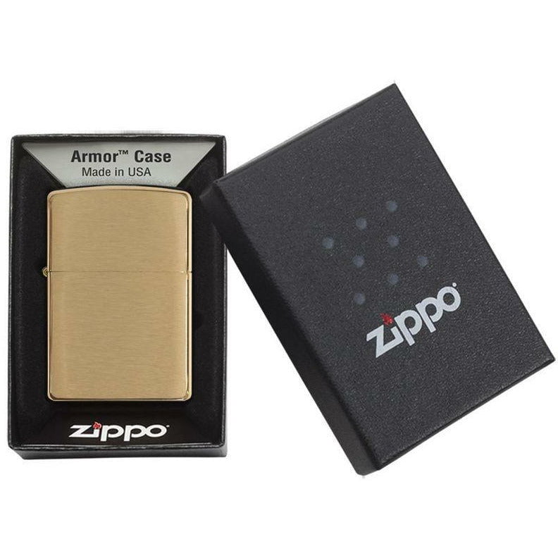 Zippo brnění kartáčované mosaz zapalovač